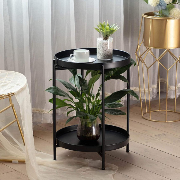 Latitude Run® 20'' Tall Steel End Table Wayfair